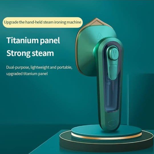krezcoo mini portable micro steam iron: handheld dry & wet ironing with titanium panel