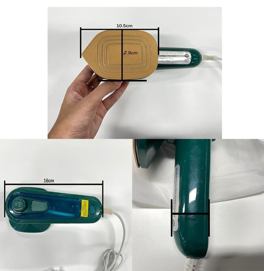 krezcoo mini portable micro steam iron: handheld dry & wet ironing with titanium panel