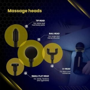 krezcoo mini smart fascia gun: portable deep tissue percussion massager for muscle relief and recovery