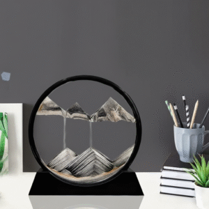 krezcoo moving sand art frame | 3d dynamic hourglass decoration for home & office