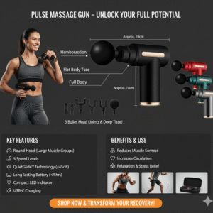 krezcoo mini smart fascia gun: portable deep tissue percussion massager for muscle relief and recovery