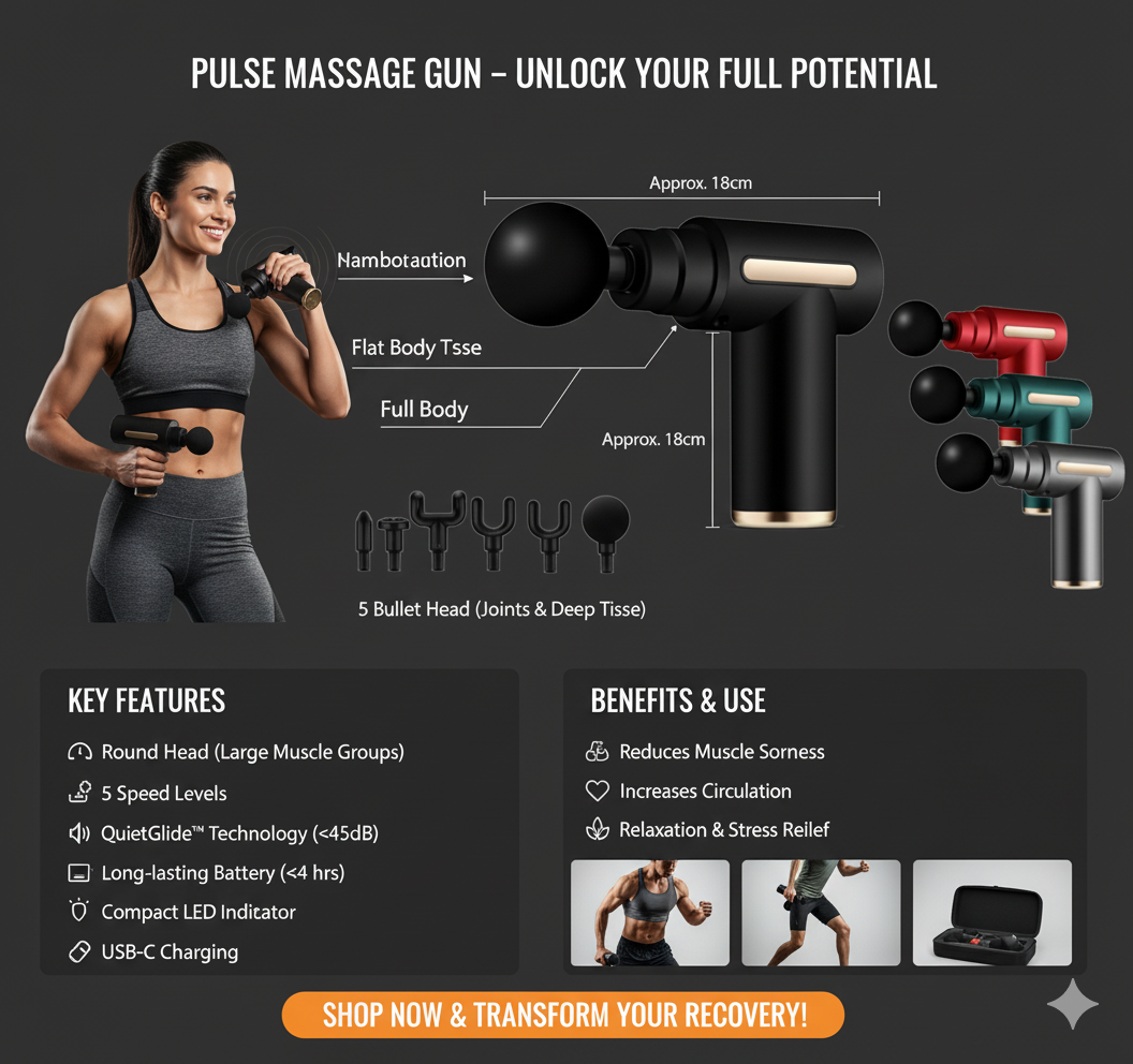 krezcoo mini smart fascia gun: portable deep tissue percussion massager for muscle relief and recovery