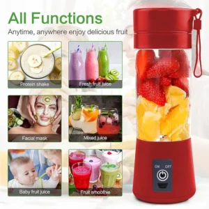 krezcoo portable 6 blade electric juicer blender with built in jarjuicer mixer bottle,fruit juicer machine,usb rechargeable