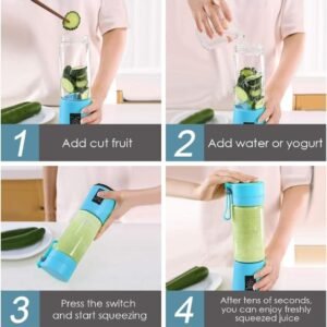krezcoo portable 6 blade electric juicer blender with built in jarjuicer mixer bottle,fruit juicer machine,usb rechargeable