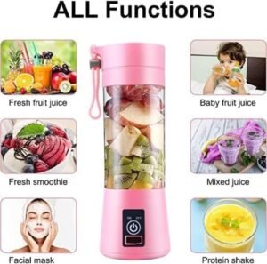 krezcoo portable 6 blade electric juicer blender with built in jarjuicer mixer bottle,fruit juicer machine,usb rechargeable