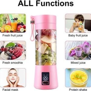 krezcoo portable 6 blade electric juicer blender with built in jarjuicer mixer bottle,fruit juicer machine,usb rechargeable