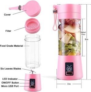 krezcoo portable 6 blade electric juicer blender with built in jarjuicer mixer bottle,fruit juicer machine,usb rechargeable