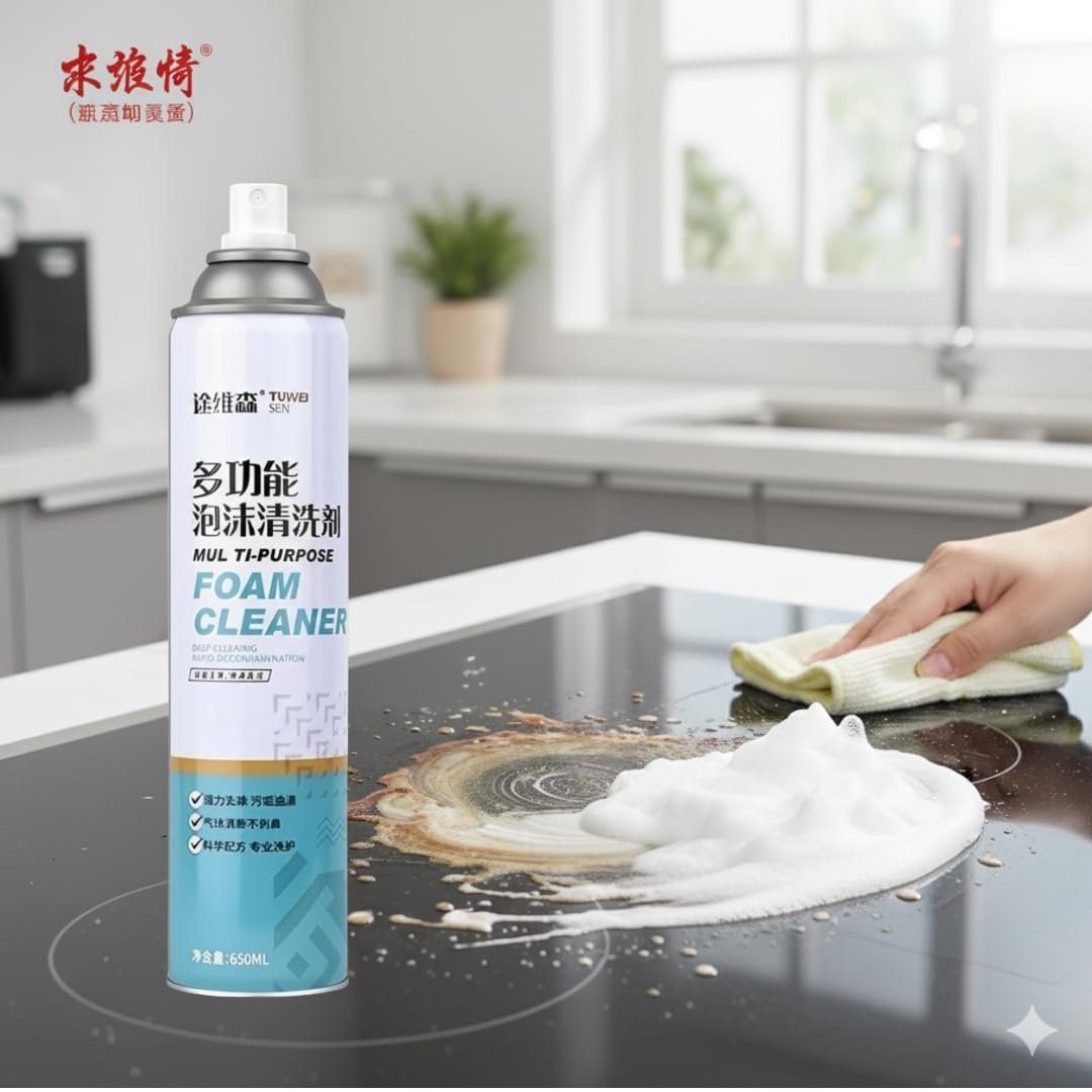 krezcoo professional foaming cleaner for car detailing | deep cleans, de greases, and deodorizes seats, roof lining, and mats | quick action, no rinse spray with 30 60 second dwell time