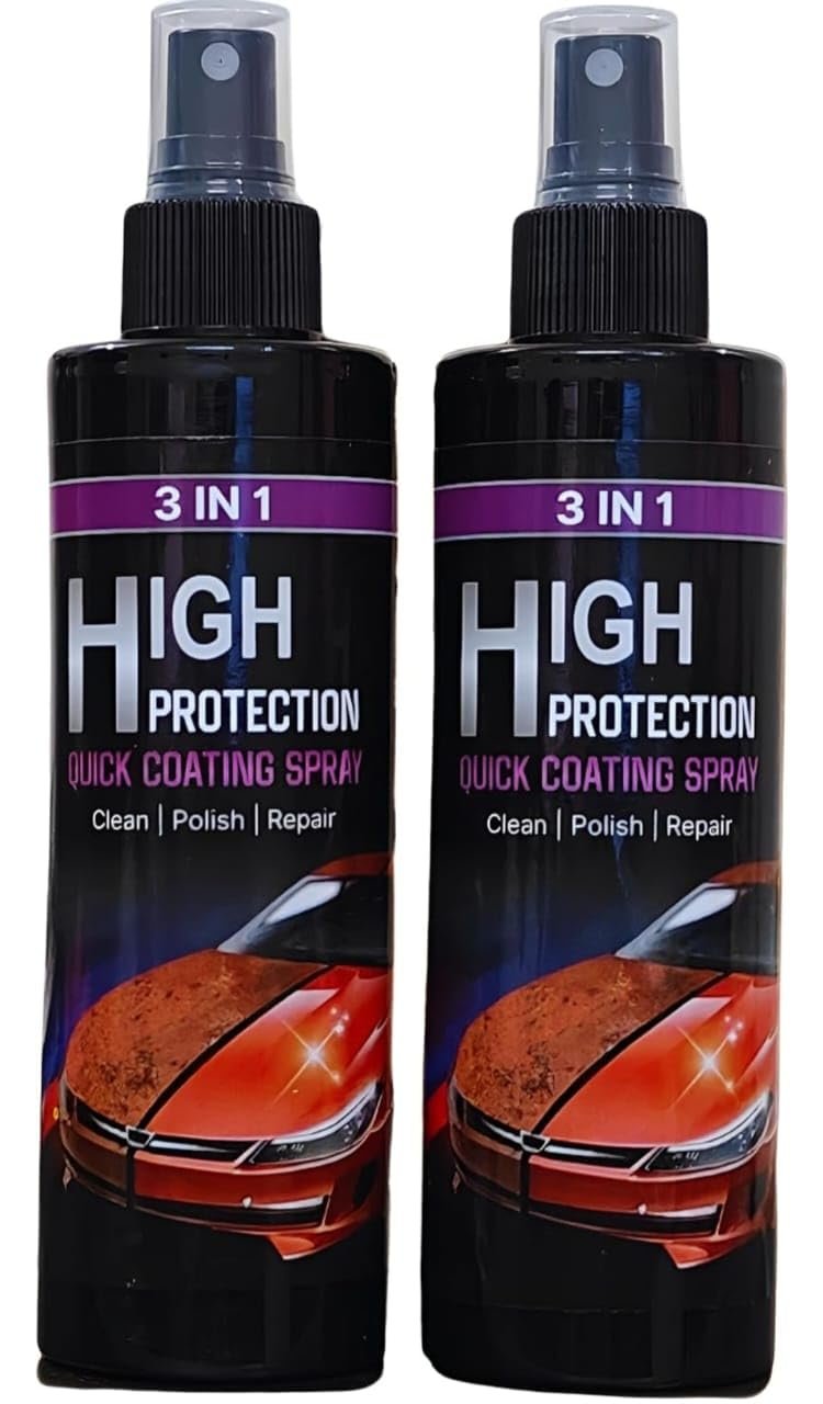 ezcoo:3 in 1 high protection quick coating spray | car paint cleaner, polish, and repair wax sealant