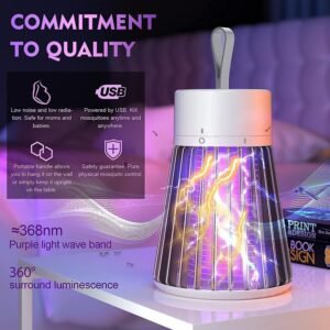 krezcoo dual function mosquito zapper lamp indoor insect trap portable lamp