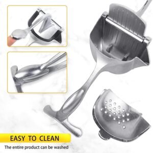 krezcoo aluminum and steel manual squeezer for citrus, pomegranate, etc. features an ergonomic handle for easy, instant juice.
