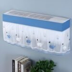 KREZCOO Air Conditioning Dust Cover, Foldable & Washable Dust proof Air Conditioner Cover, Indoor Protective AC Curtain with Mix Design Print