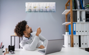 krezcoo air conditioning dust cover, foldable & washable dustproof air conditioner cover, indoor protective ac curtain with mix design print