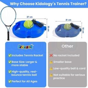 krezcoo tennis trainer rebound ball with string tennis trainer set self tennis practice ball with string cricket trainer rebound ball