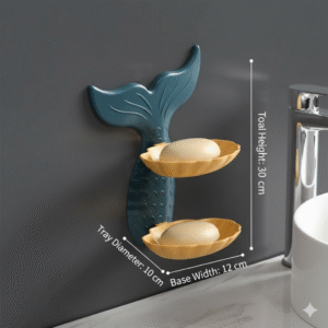 krezcoo mermaid beautiful fish shape soap dish case holder/mermaid double layer soap stand