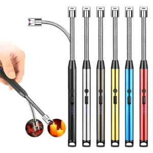 krezcoo rechargeable plasma lighter flame less windproof, usb lighter, 360 deg for kitchen, barbecue, candles, gas stove, fireworks (multicolor)