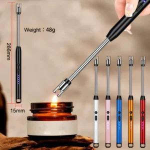 krezcoo rechargeable plasma lighter flame less windproof, usb lighter, 360 deg for kitchen, barbecue, candles, gas stove, fireworks (multicolor)