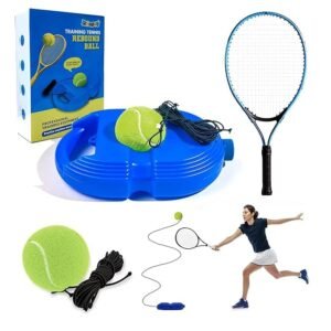 krezcoo tennis trainer rebound ball with string tennis trainer set self tennis practice ball with string cricket trainer rebound ball