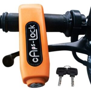 krezcoo heavy duty anti theft lock: high visibility security for motorcycle and scooter throttle & brake levers