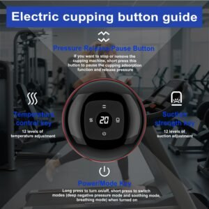 krezcoo smart dynamic cupping massager | electric gua sha, deep tissue muscle recovery tool with adjustable suction, red light heat therapy for back, neck, and post workout relaxation