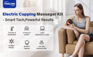 krezcoo smart dynamic cupping massager | electric gua sha, deep tissue muscle recovery tool with adjustable suction, red light heat therapy for back, neck, and post workout relaxation
