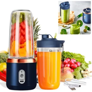 Krezcoo Portable Blender Mini Juicer 500 Ml |USB Rechargeable 1500 mAh Smoothie Maker | (Compact Home, Office & Gym Use)|